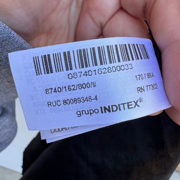 ZARA ZW Collection Black Satin Slip Midi Dress Medium - Picture 10 of 12